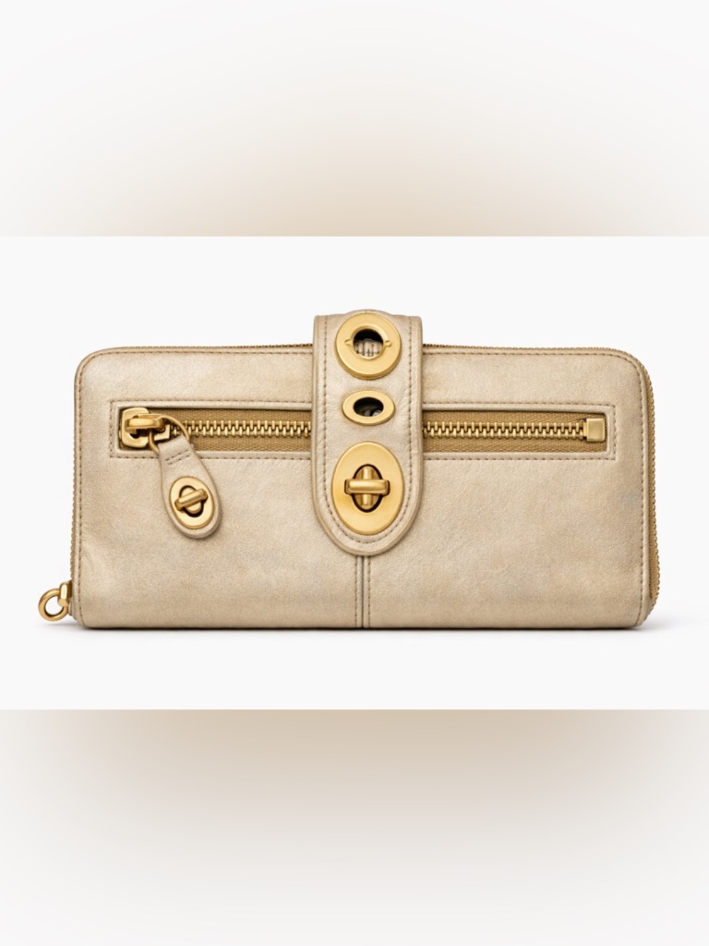Coach ‘09 Lily Legacy 65th Anniv.. Ltd Ed. Metallic Gold Leather Tote & wallet - Picture 13 of 17